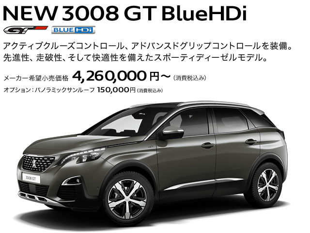 NEW3008GT デビューします!!